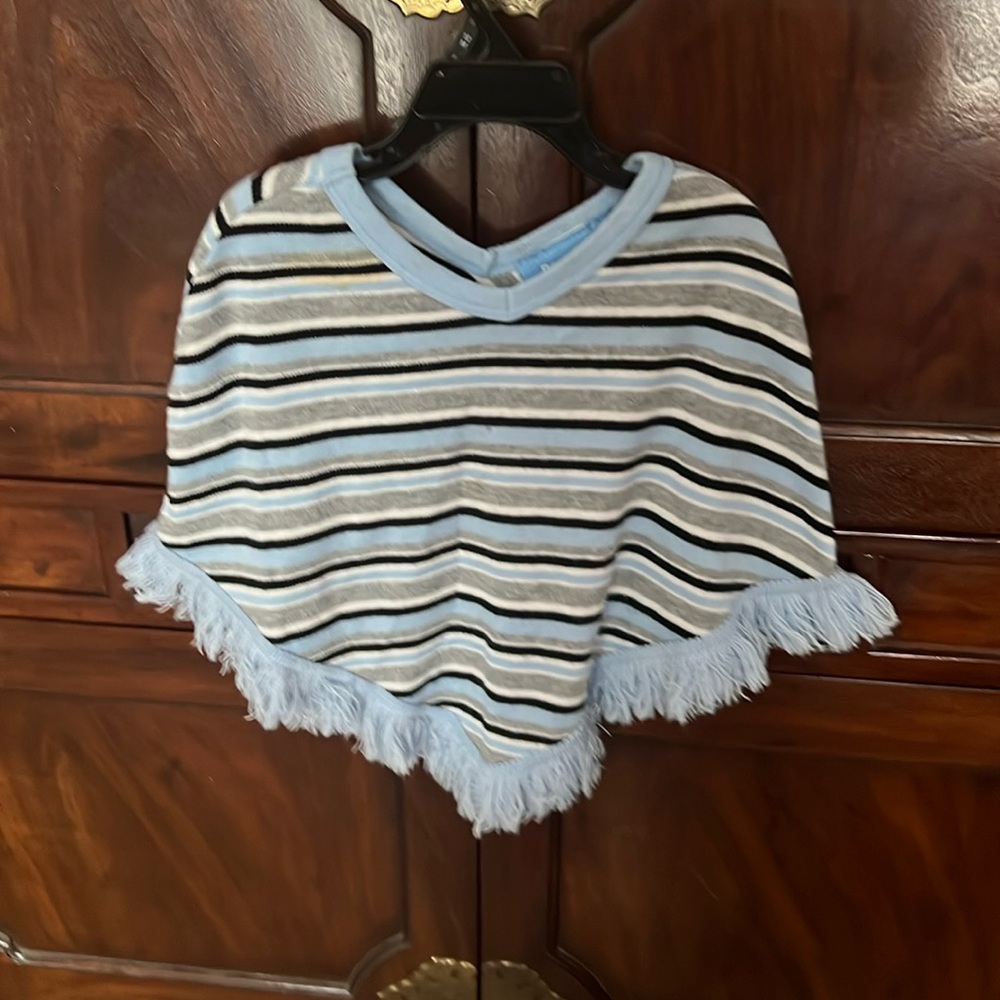 Periscope medium 5/6 Shawl light blue and gray